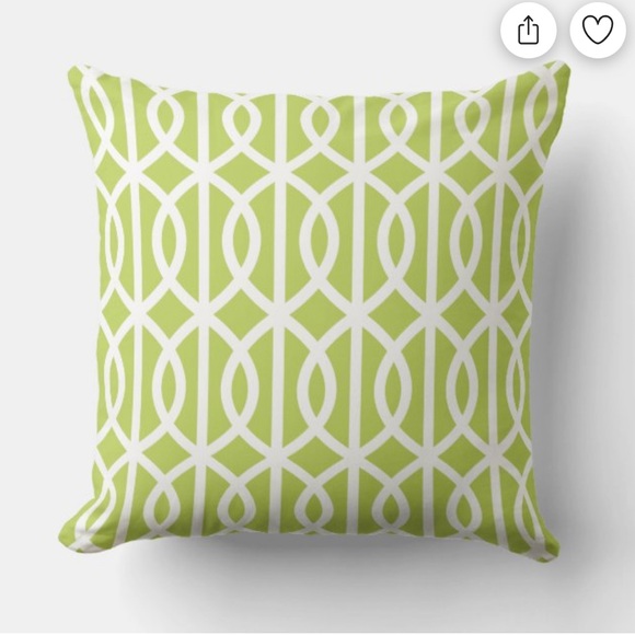 NEVER BEEN USED SET OF 2 OUTDOOR/INDOOR LIME GREEN THROW PILLOWS 20 X20 - Picture 3 of 7